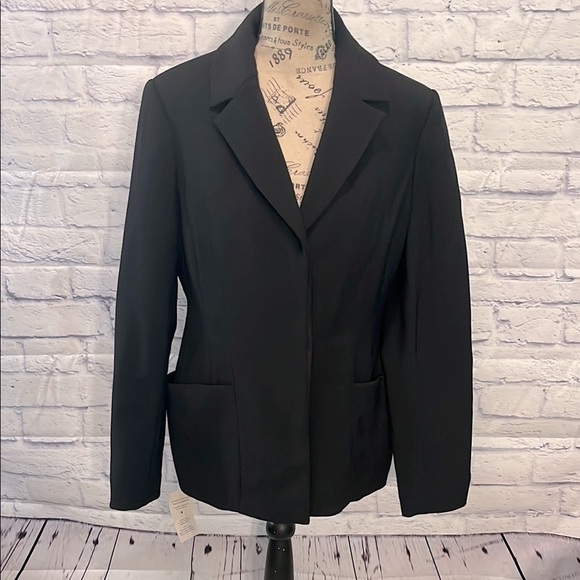 MM LaFleur The Collin’s Blazer NWT Tailored Black Hidden Placket Wool Blend 8 - Picture 2 of 12